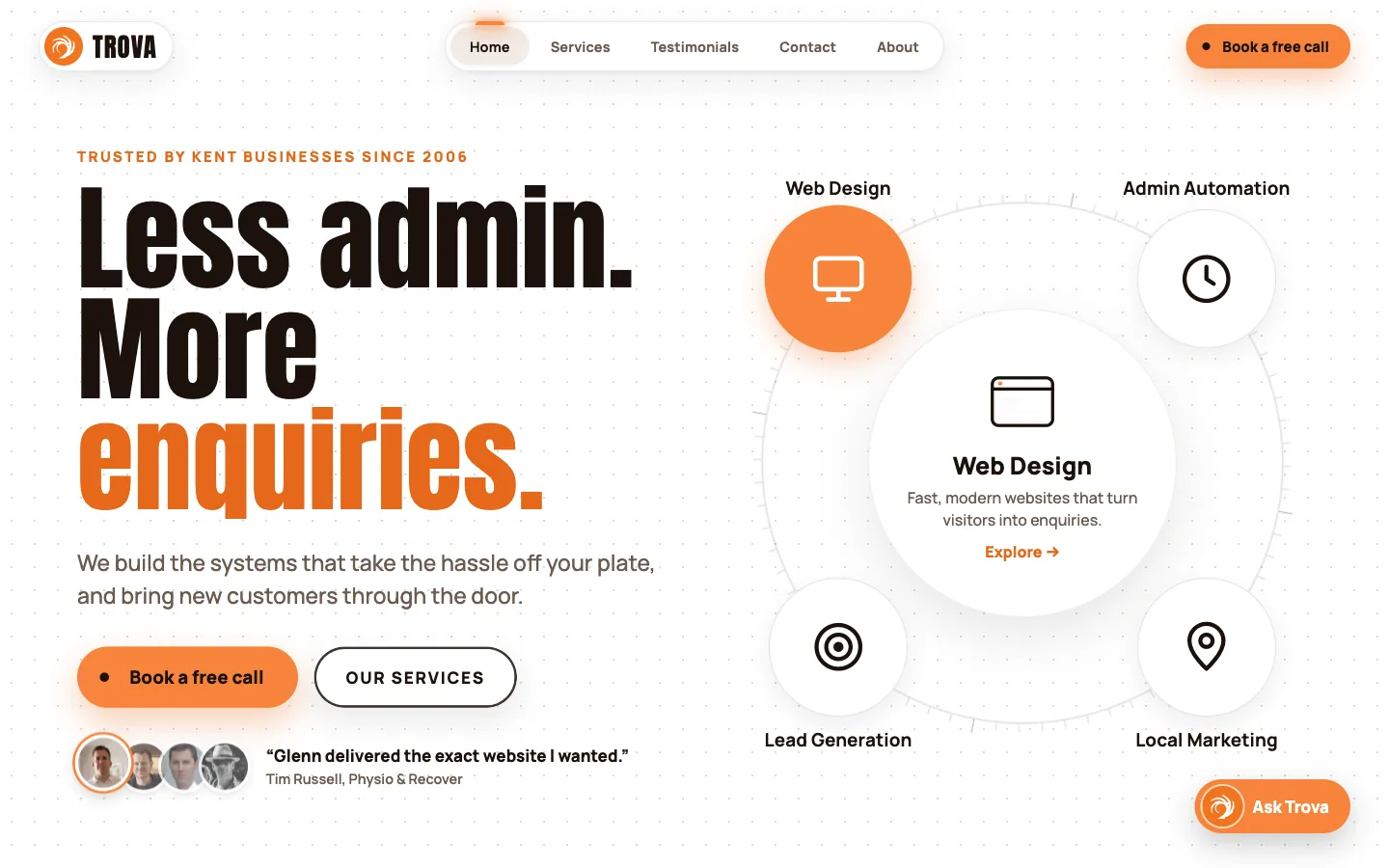 Trova's new website