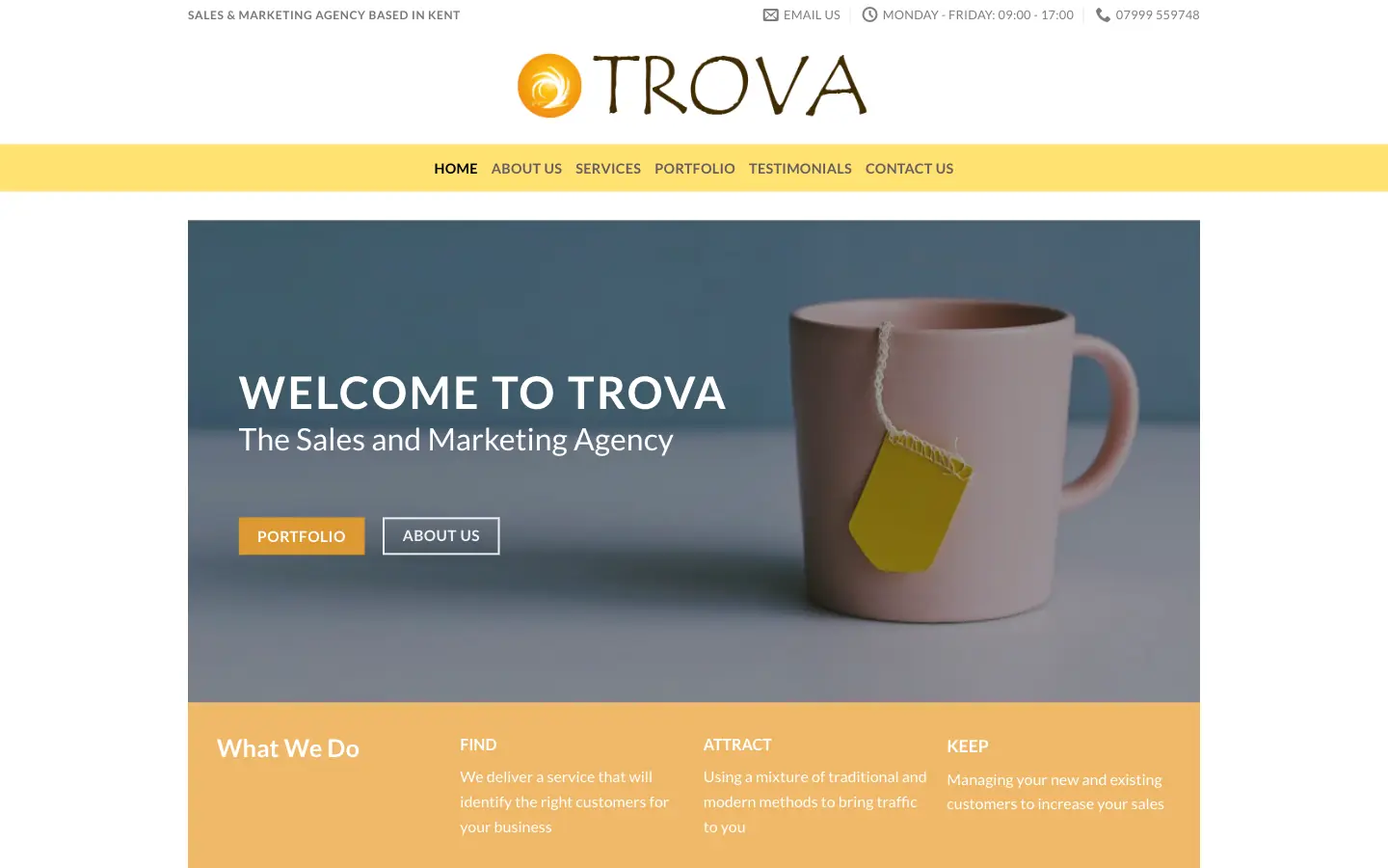 Trova's old website